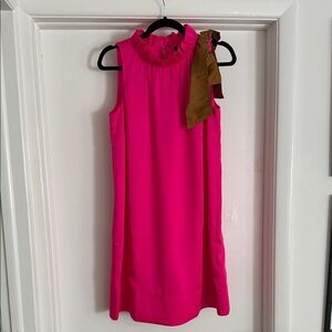 J. Crew Vibrant Pink and Gold Dree